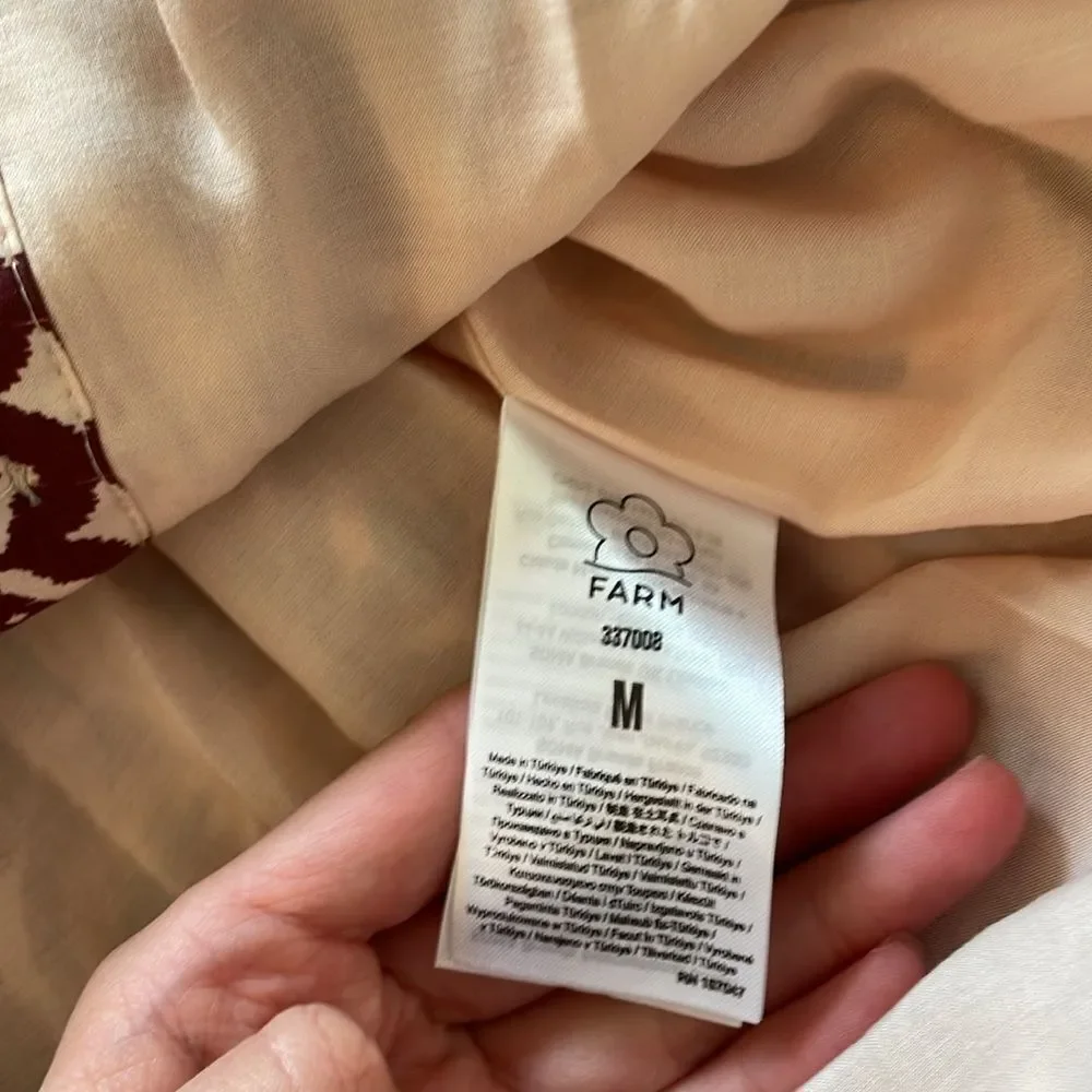 NWT FARM Rio Toucans Scarf Belted Mini Dress Women Size M - Picture 8 of 12